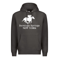 Smoke Saratoga Springs New York Horse Racing Jockey Premium Hoodie - Craftify