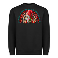 Black Christmas Gnome Heavyweight Sweatshirt - CowhideDigitalArt