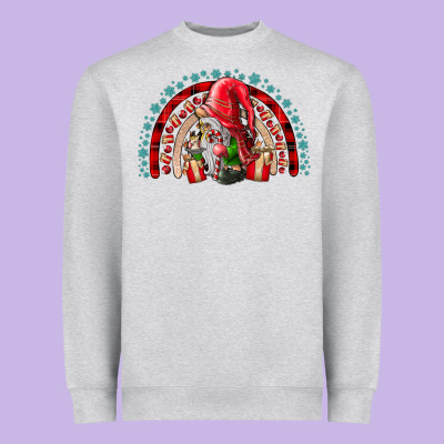 Christmas Gnome Heavyweight Sweatshirt Designed By Cowhidedigitalart