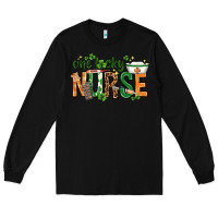 Black One lucky Nurse with elements St. Patricks Day Long Sleeve Tee - HowdyJamesFarm