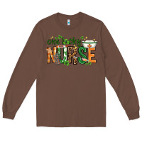 Chestnut One lucky Nurse with elements St. Patricks Day Long Sleeve Tee - HowdyJamesFarm