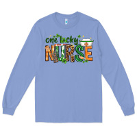 Colony Blue One lucky Nurse with elements St. Patricks Day Long Sleeve Tee - HowdyJamesFarm