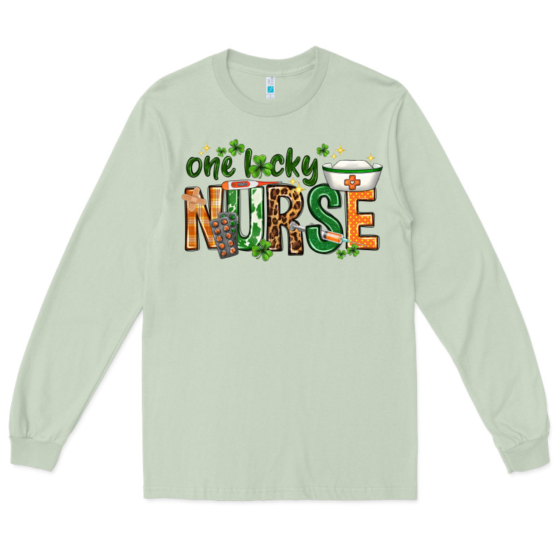 One Lucky Nurse With Elements St. Patricks Day Long Sleeve Tee by HowdyJamesFarm | Teevron