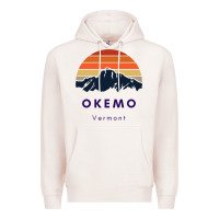 Pale Pink Okemo Vermont Skiing Snowboarding Hikers Gifts for VT Travel Premium Hoodie - InspiraDesign