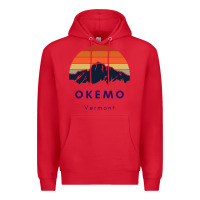 Red Okemo Vermont Skiing Snowboarding Hikers Gifts for VT Travel Premium Hoodie - InspiraDesign