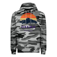 Slate Camo Okemo Vermont Skiing Snowboarding Hikers Gifts for VT Travel Premium Hoodie - InspiraDesign