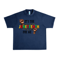 Navy its the juneteenth for me Urban Heavy Tee - CowGirlArtShop
