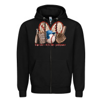 Black take me out to the ballgame Zipper Hoodie - RacoonDesign