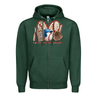 Sports Green take me out to the ballgame Zipper Hoodie - RacoonDesign