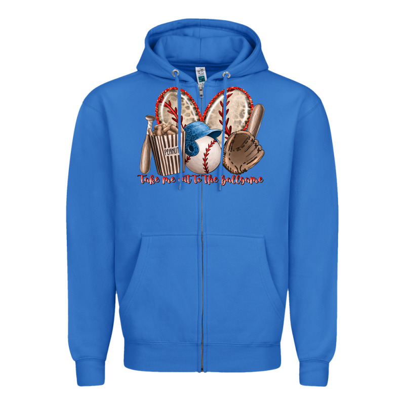 Take Me Out To The Ballgame Zipper Hoodie by RacoonDesign | Teevron