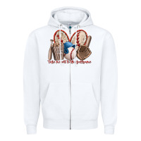 White take me out to the ballgame Zipper Hoodie - RacoonDesign