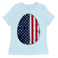 Baby Blue AMERICAN FLAG Ladies Tee - Bettercallsaul