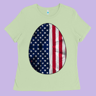 American Flag Ladies Tee Designed By Bettercallsaul