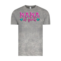 Cloud Rock mama of girls floral pattern turquoise heart Vintage Tee - Jasminsmagicworld