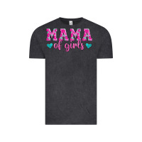 Vintage Black mama of girls floral pattern turquoise heart Vintage Tee - Jasminsmagicworld