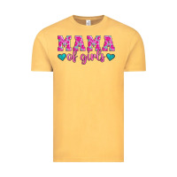 Vintage Mustard mama of girls floral pattern turquoise heart Vintage Tee - Jasminsmagicworld
