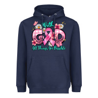 Navy with god all things are possible Heavyweight Hoodie - BarkalooDesign