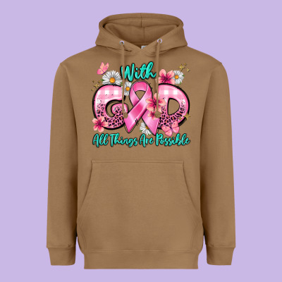 With God All Things Are Possible Heavyweight Hoodie Designed By Barkaloodesign