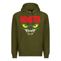 Army Green monster Premium Hoodie - InspiraDesign