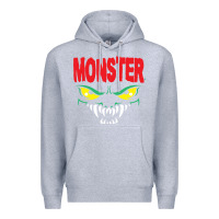 Heather Grey monster Premium Hoodie - InspiraDesign