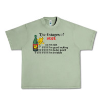 Oil Green the 4 stages of soju i'm rich i'm good looking t shirt Urban Heavy Tee - DesignPulse