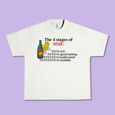 The 4 Stages Of Soju I'm Rich I'm Good Looking T Shirt Urban Heavy Tee Designed By Designpulse