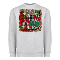 Heather Grey Ho Ho Ho Gnomes Heavyweight Sweatshirt - CowhideDigitalArt