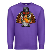 Purple thanksgiving turkey gnome Premium Sweatshirt - BarkalooDesign