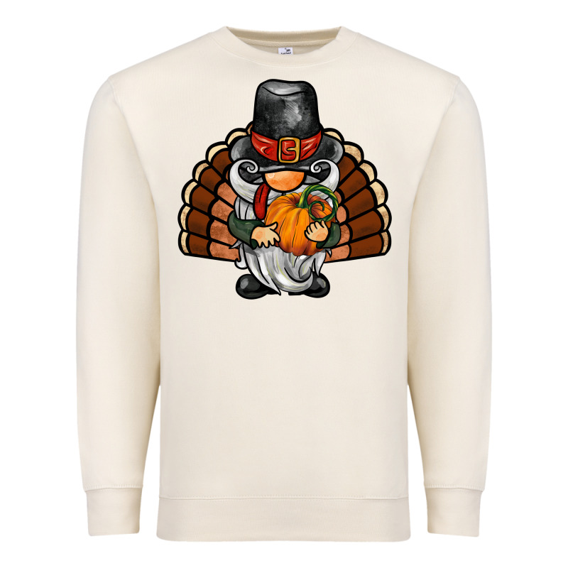 Thanksgiving Turkey Gnome Premium Sweatshirt by BarkalooDesign | Teevron
