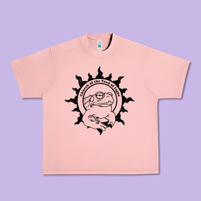 Authentic Church Of The Toad Of Light Psychedlic Frog Licking (distres Urban Heavy Tee Designed By Designpulse