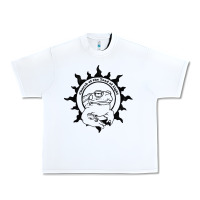 White Authentic Church Of The Toad Of Light Psychedlic Frog Licking (Distres Urban Heavy Tee - DesignPulse