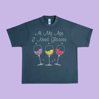 At My Age I Need Glasses Urban Heavy Tee Designed By Designpulse
