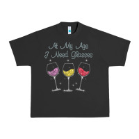 Pigment Black At My Age I need Glasses Urban Heavy Tee - DesignPulse