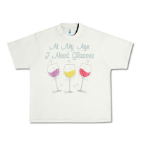Pistachio At My Age I need Glasses Urban Heavy Tee - DesignPulse
