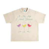 Sandshell At My Age I need Glasses Urban Heavy Tee - DesignPulse