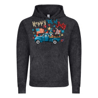 Vintage Black happy 4th of july gnome truck Vintage Hoodie - CowGirlArtShop
