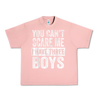 Salmon You Can't Scare Me I Have Three Boys Funny Sons Mom Dad Gift Urban Heavy Tee - DesignPulse