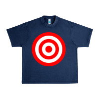 Navy bullseye target red & white rings target Urban Heavy Tee - DesignPulse