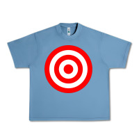 Pebble Blue bullseye target red & white rings target Urban Heavy Tee - DesignPulse