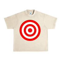 Sandshell bullseye target red & white rings target Urban Heavy Tee - DesignPulse