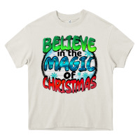 Cream believe in the magic of christmas Heavy Core Tee - BarkalooDesign