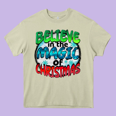 Believe In The Magic Of Christmas Heavy Core Tee Designed By Barkaloodesign