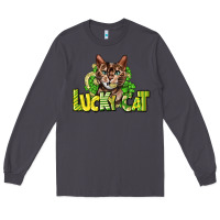 Smoke Lucky cat St. Patrick's Long Sleeve Tee - HowdyJamesFarm