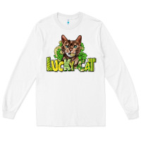 White Lucky cat St. Patrick's Long Sleeve Tee - HowdyJamesFarm