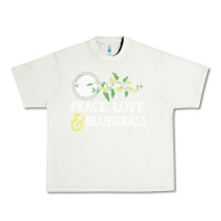 Pistachio peace , love & bluegrass   banjo nature vines illu Urban Heavy Tee - DesignPulse
