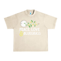 Sandshell peace , love & bluegrass   banjo nature vines illu Urban Heavy Tee - DesignPulse