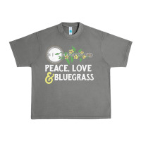 Peace , Love & Bluegrass   Banjo Nature Vines Illu Urban Heavy Tee | Teevron