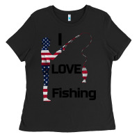 Black I love fishing Ladies Tee - Bettercallsaul