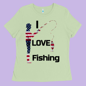 I Love Fishing Ladies Tee Designed By Bettercallsaul