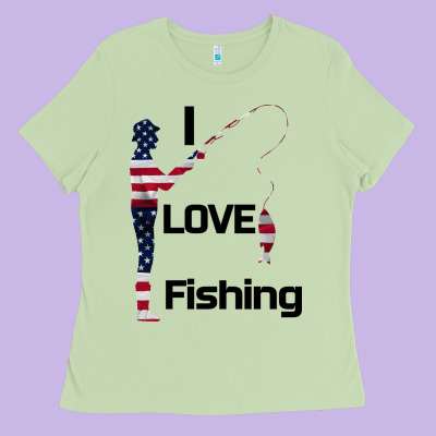 I Love Fishing Ladies Tee Designed By Bettercallsaul